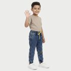 Boys Blue Jogger Fit Washed Jeans, Dark Blue, small