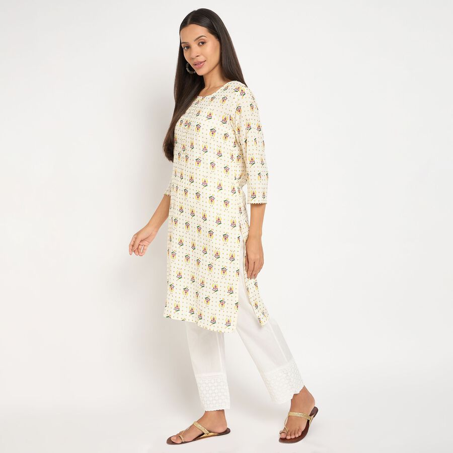 Ladies' Kurta, Off White, large image number null