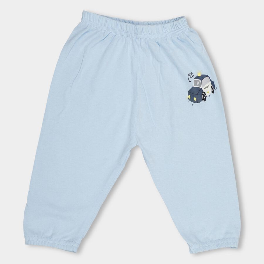 Unisex Light Blue Regular Fit Elasticated Pyjama, Light Blue, large image number null