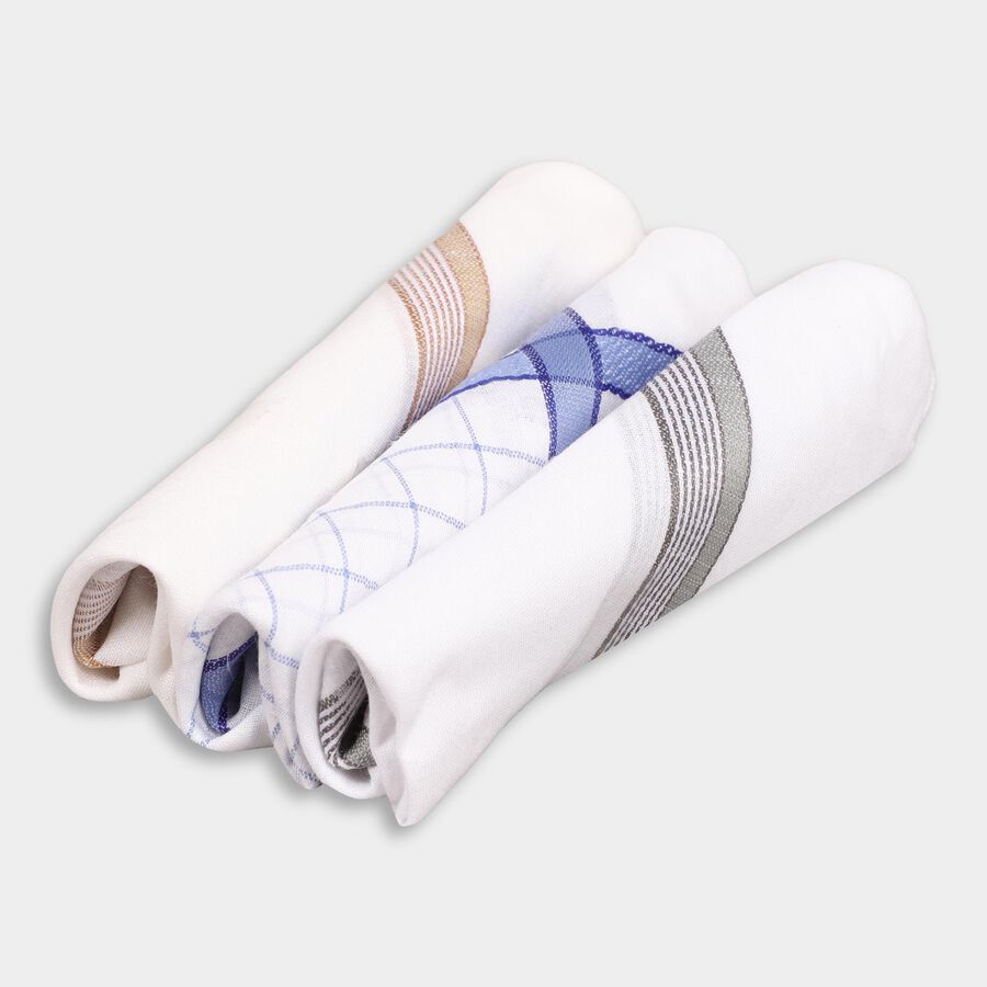 Men's 100% Cotton Hanky, Light Blue, large image number null