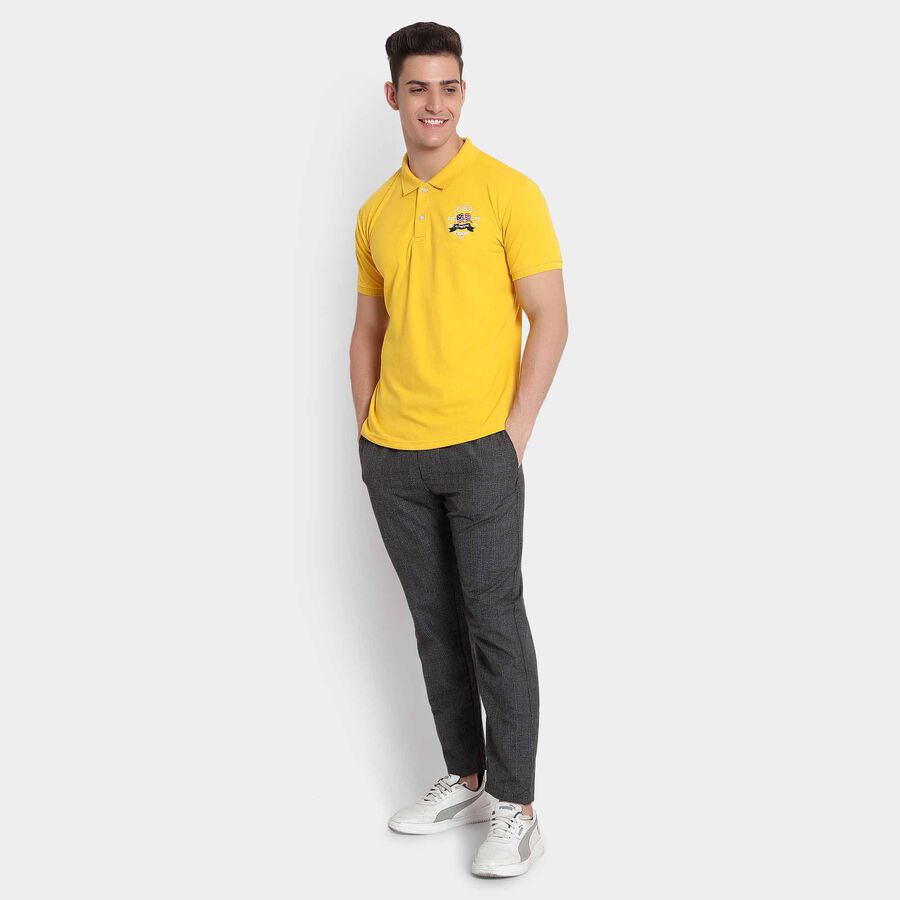 Solid Polo Shirt, Yellow, large image number null