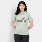 Ladies' Round Neck T-Shirt , हल्का हरा, small
