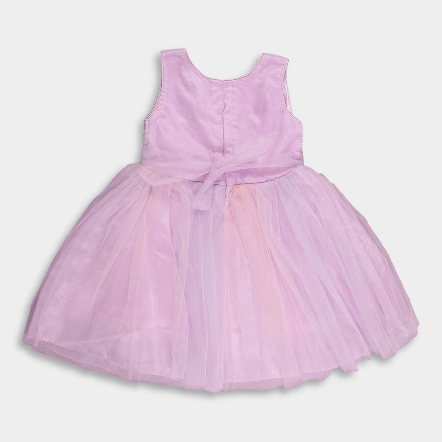 Girls' Light Lavender Pink Sequin Sleeveless Party Frock, Lilac, large image number null