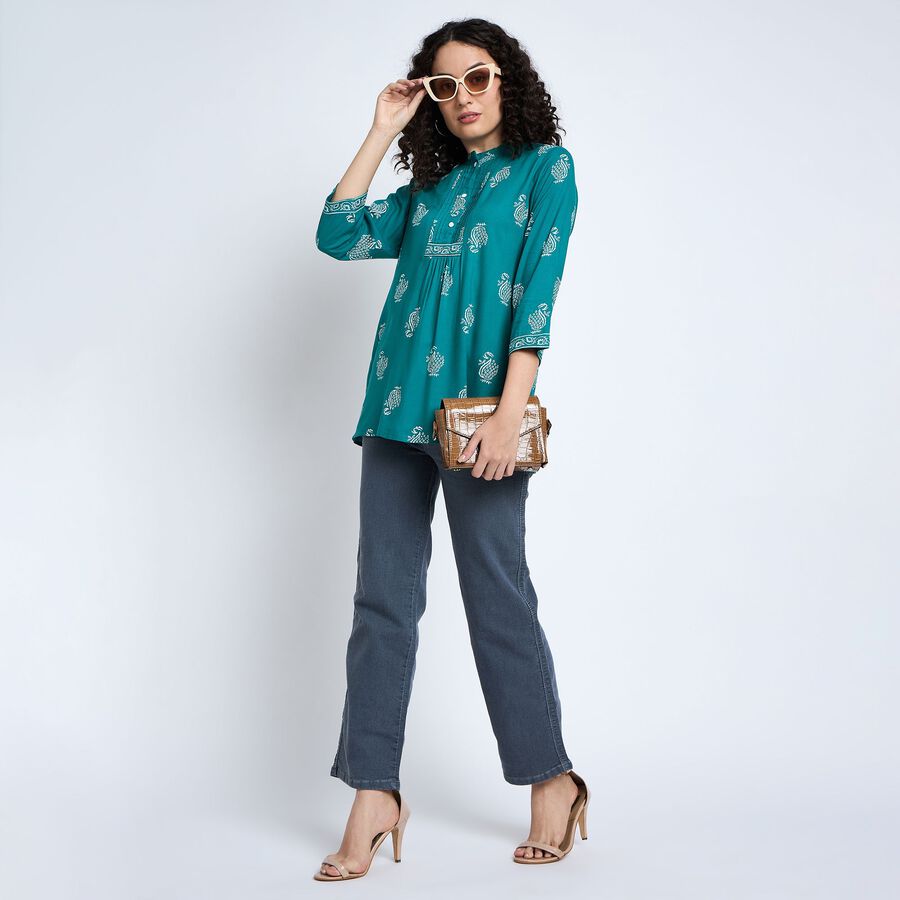 Ladies' Kurta , टील ब्लू, large image number null