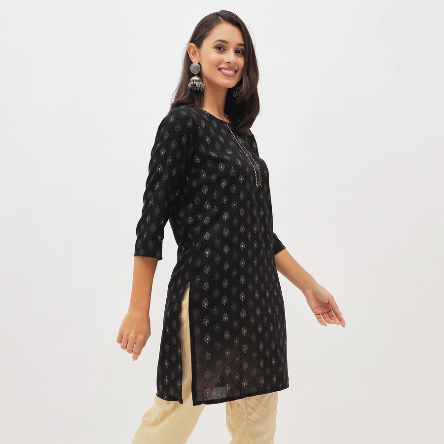 Ladies' Kurta, काला, large image number null