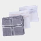 Men's Multi-colored Striped and Checked Pack of 3 Handkerchief, Dark Grey, small