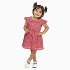 Infants' Dusty Rose Pink Floral Lace Party Frock, हल्का गुलाबी, small image number null