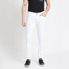 Classic 5 Pocket Skinny Jeans, सफ़ेद, small image number null