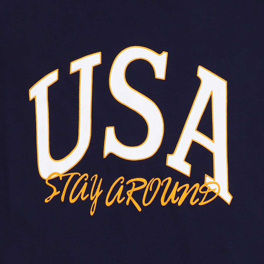 Boys' Half Sleeves T-Shirt, Navy Blue, large image number null