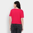 Ladies' 100% Cotton Crop  Top, गुलाबी, small