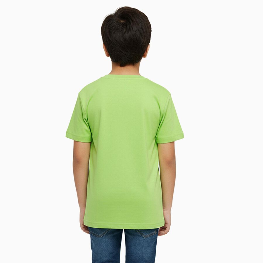 Boys' Half Sleeves T-Shirt, हल्का हरा, large image number null