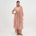 Women's Light Pink Embroidered Ethnic Set, हल्का गुलाबी, small image number null