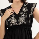 Ladies' 100% Cotton Dress, Black, small image number null