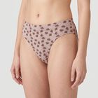 Women's Brown Mid-Rise Printed Panty, Brown, small
