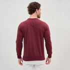 Men's Rich Maroon Crew Neck Casual Sweatshirt, मरून, small image number null