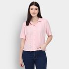 Ladies' Shirt, हल्का गुलाबी, small