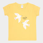 Girls Cotton T-Shirt, Yellow, small image number null