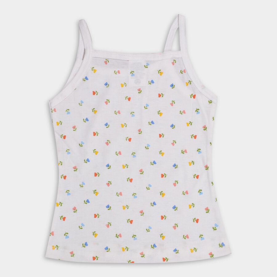 Girls' 100% Cotton Vest (Pack of 2), White, large image number null