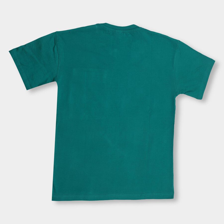Boys' 100% Cotton Half Sleeves T-Shirt , Dark Green, large image number null