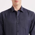 Solid Formal Shirt, Navy Blue, small image number null
