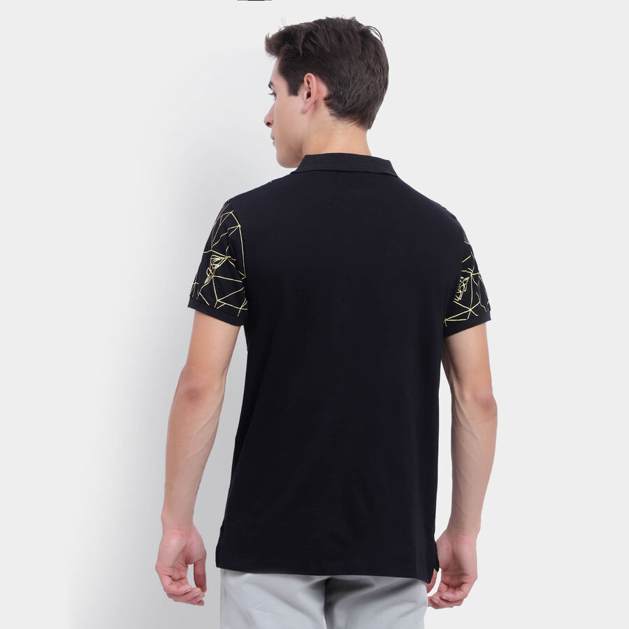 Cotton Polo Shirt, Black, large image number null