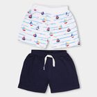 Infants' 100% Cotton Half Pant, Navy Blue, small image number null