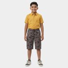 Boys' Black Relaxed Fit Cotton Jamaican Shorts, Black, small