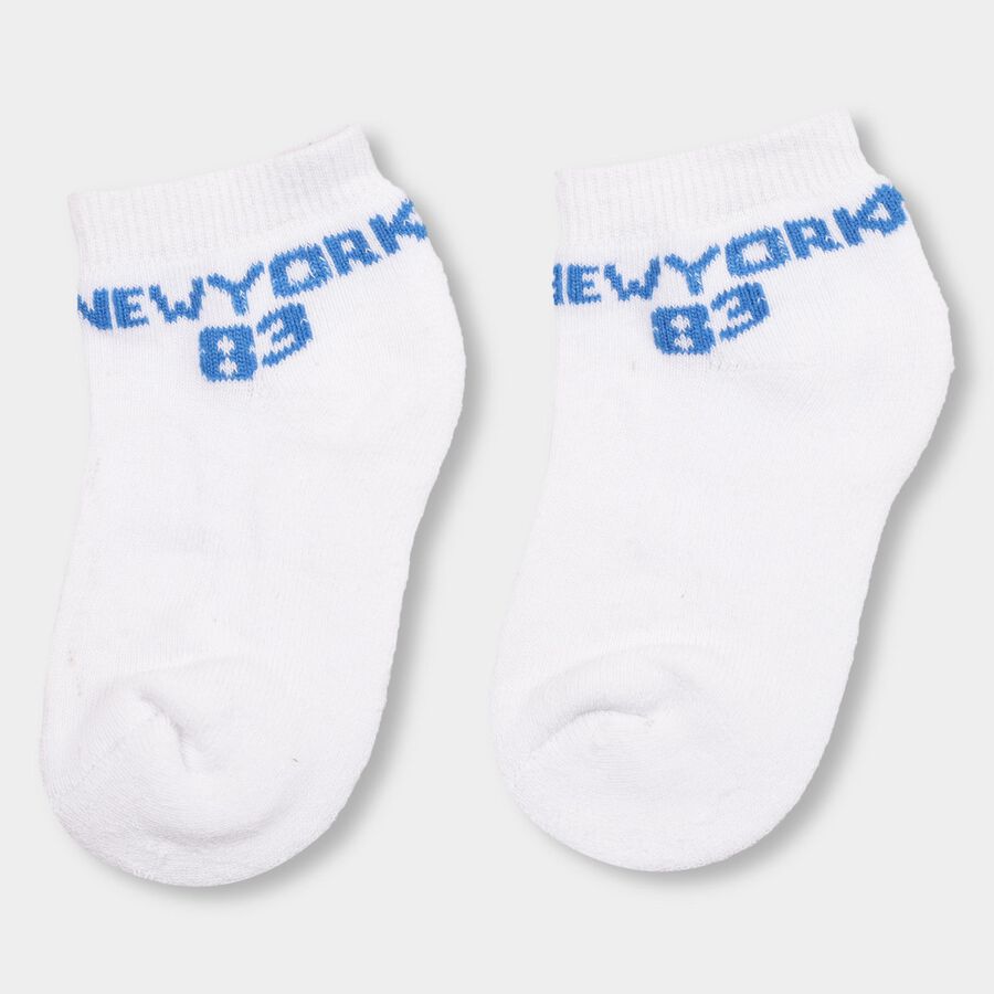 Boys' Socks (Pack of 2), White, large image number null