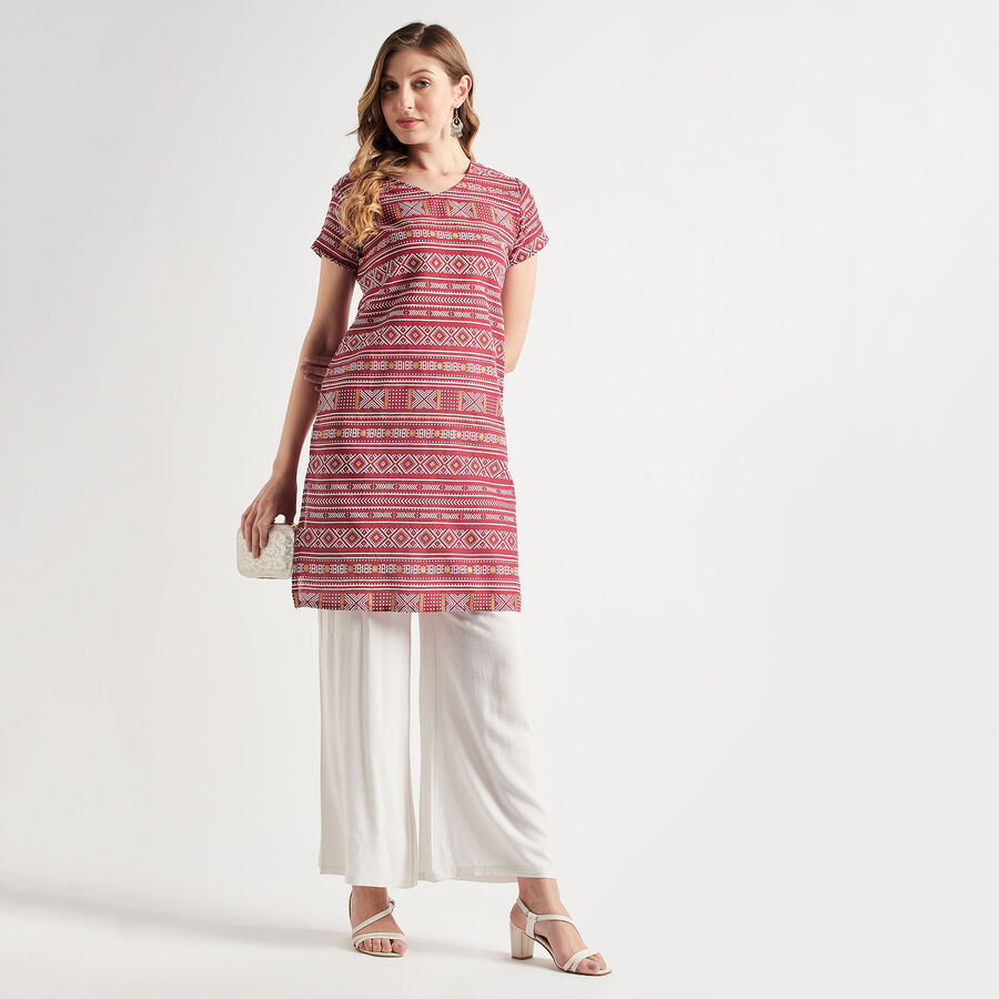 Cotton Straight Kurta, Maroon, large image number null