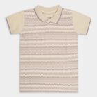 Boys' 100% Cotton Half Sleeves T-Shirt, Beige, small image number null
