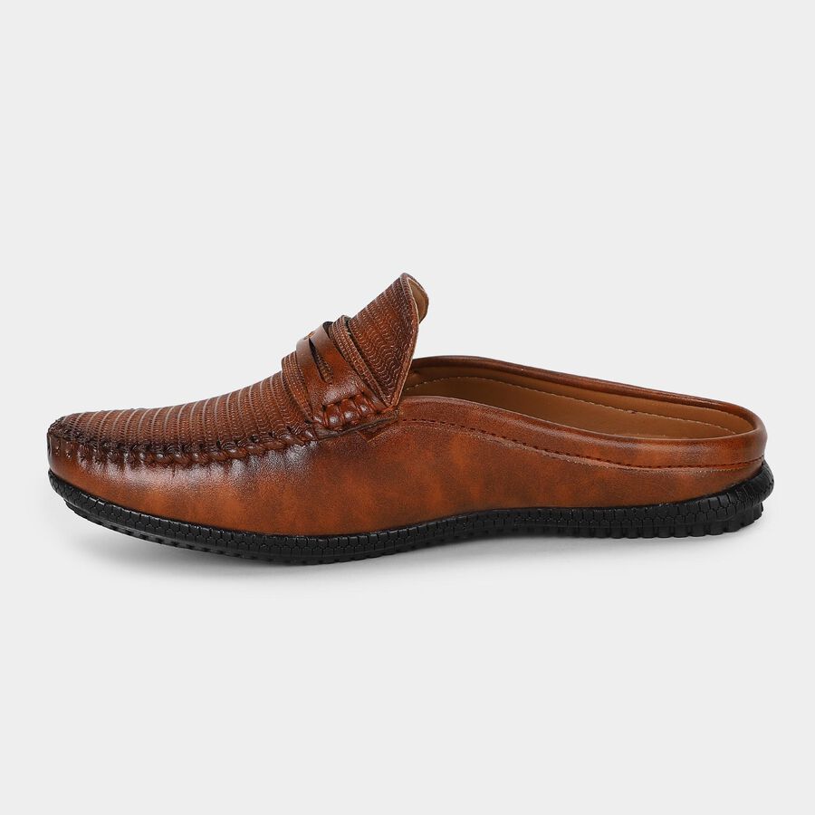 Men's Tan Slip-On Loafer Formal Shoes, टैन, large