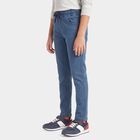 Boys' Light Blue Straight Fit Drawstring Waist Jeans, हल्का नीला, small