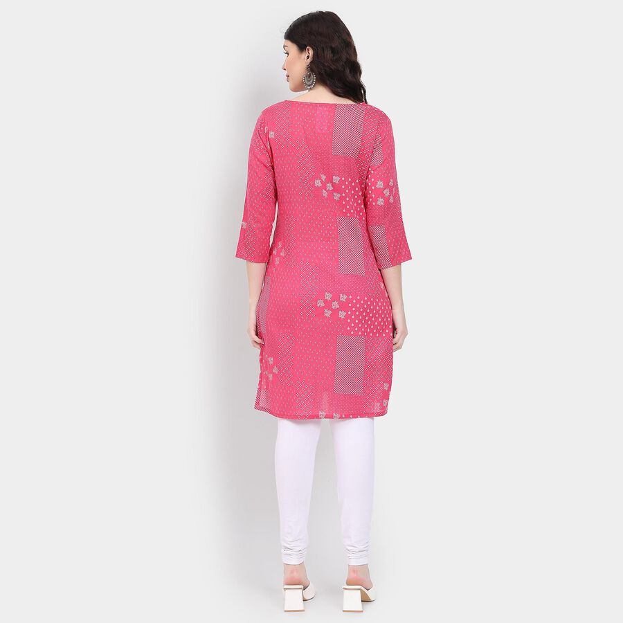 Ladies' Kurta , रानी (फ्यूशिया), large image number null