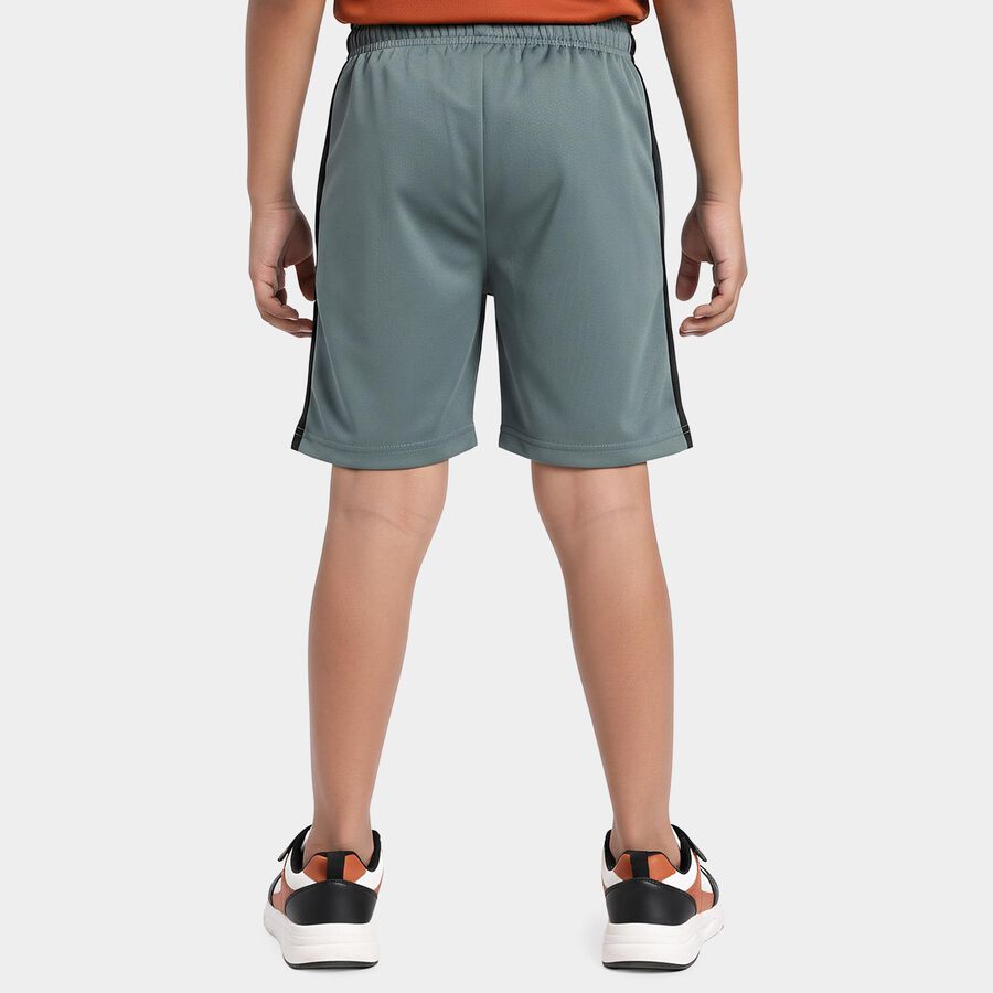 Boys Green Regular Fit Athletic Bermuda Shorts, हल्का हरा, large