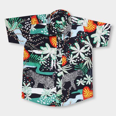 Boys' 100% Cotton Regular Collar Casual Shirt 