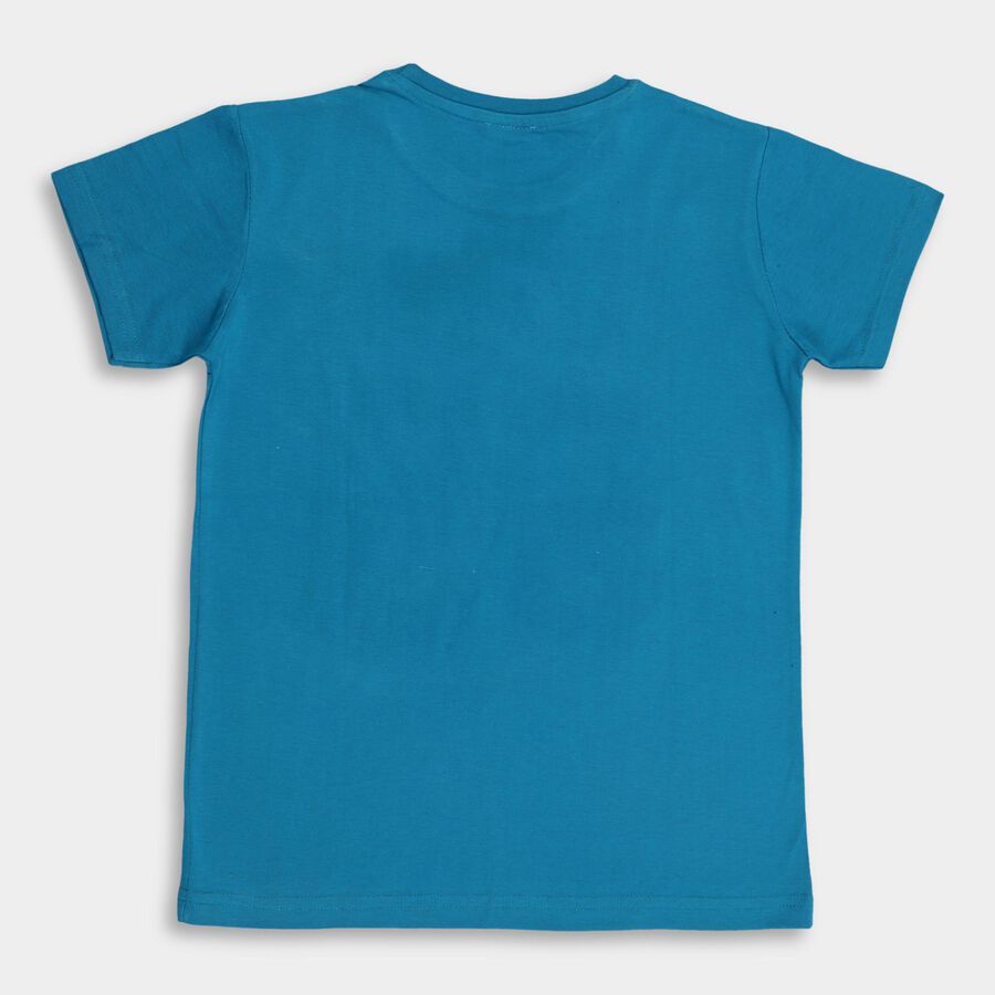 Boys' Half Sleeves T-Shirt , टील ब्लू, large image number null