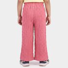 Girls Pink Wide Leg Elastic Waist Trousers, Pink, small
