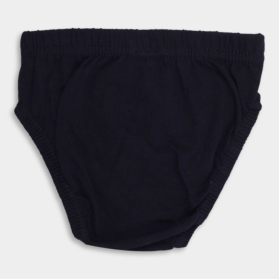 Boys' 100% Cotton Briefs, Navy Blue, large image number null
