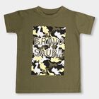 Boys' 100% Cotton Half Sleeves T-Shirt , Olive, small image number null