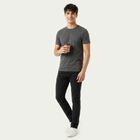 Men's Dark Grey Slim Fit Solid Jeans, Dark Grey, small