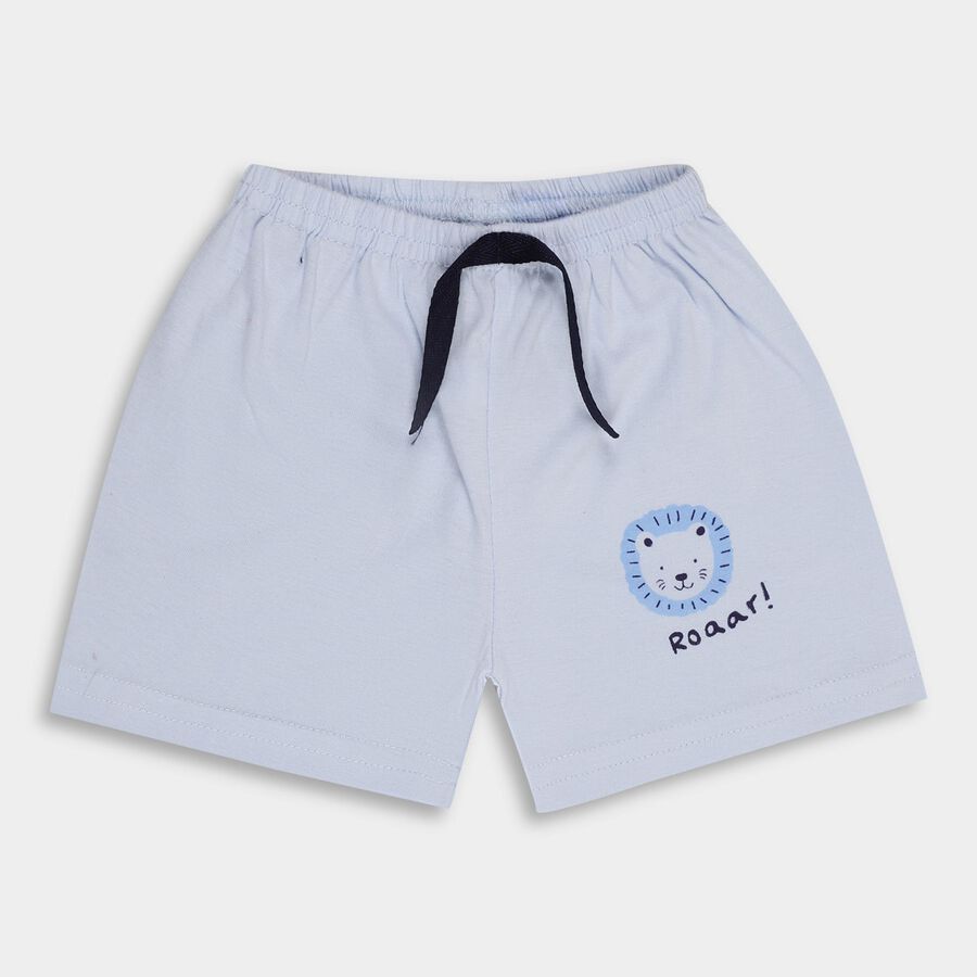Infants' 100% Cotton Half Pant, Light Blue, large image number null
