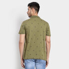 Printed Polo Shirt, Olive, small image number null