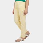 Girls' Yellow Regular Fit Solid Pyjama, Yellow, small