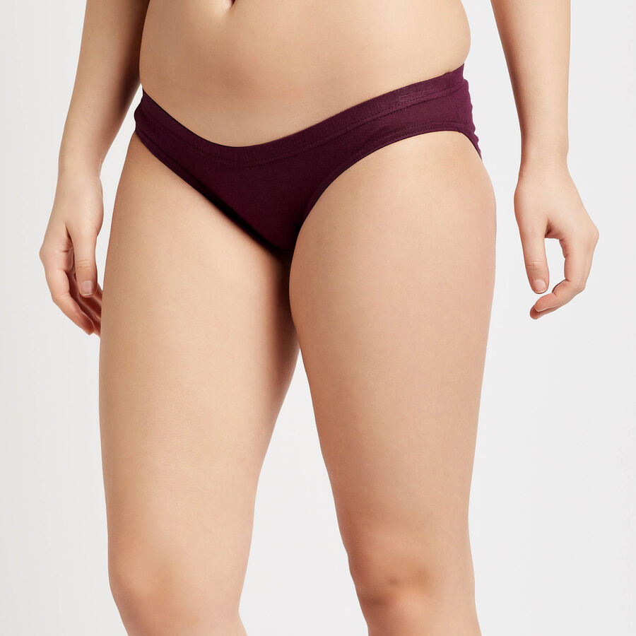 Cotton Solid Panty, Maroon, large image number null