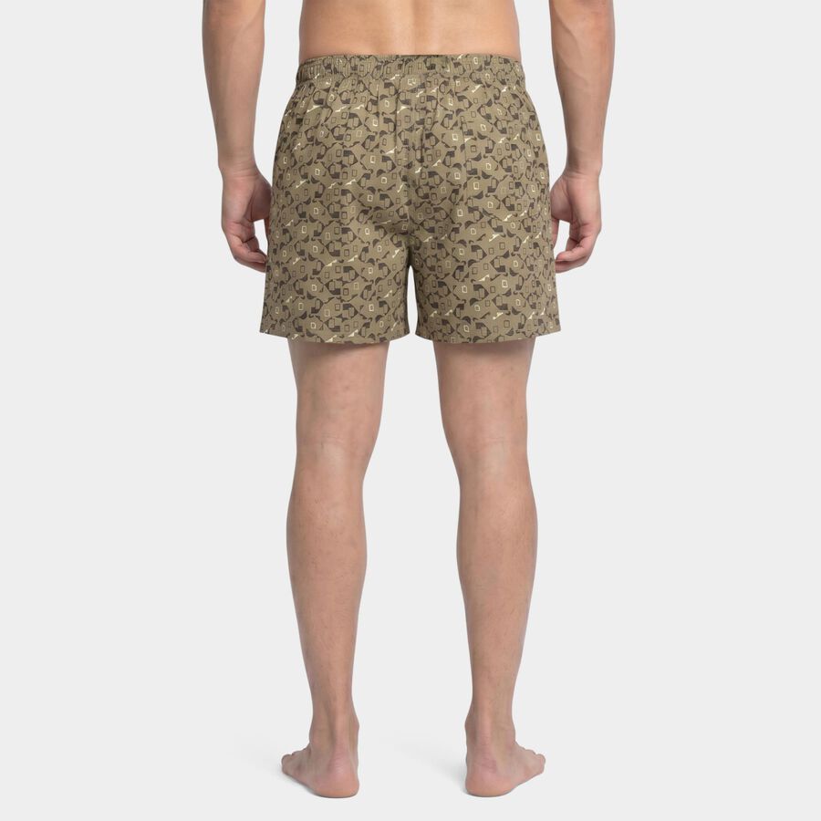 Men's Olive Green Classic Fit Solid Boxers, Olive, large