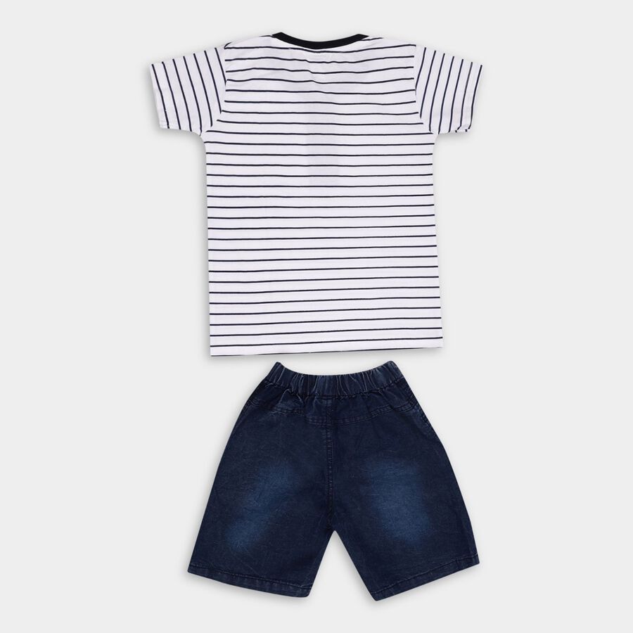 Boy's 100% Cotton Woven Baba Suit , सफ़ेद, large image number null