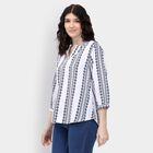 Ladies'  Stripes Shirt, ऑफ व्हाइट, small