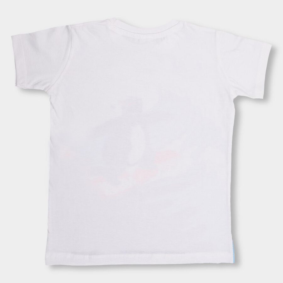 Boys' 100% Cotton Half Sleeves T-Shirt, ऑफ व्हाइट, large image number null