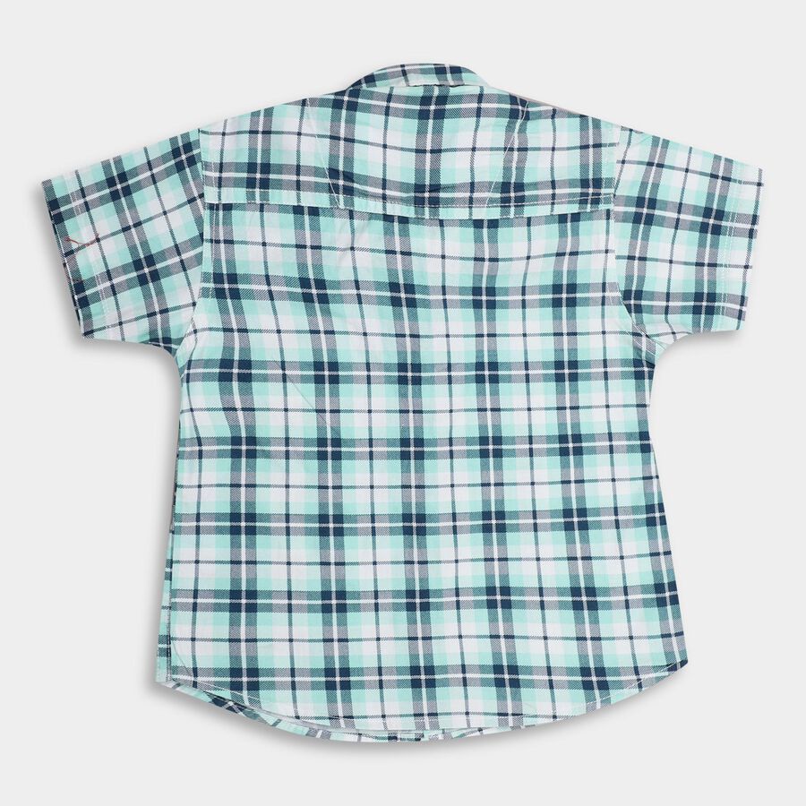 Boys' 100% Cotton Casual Shirt , हल्का हरा, large image number null