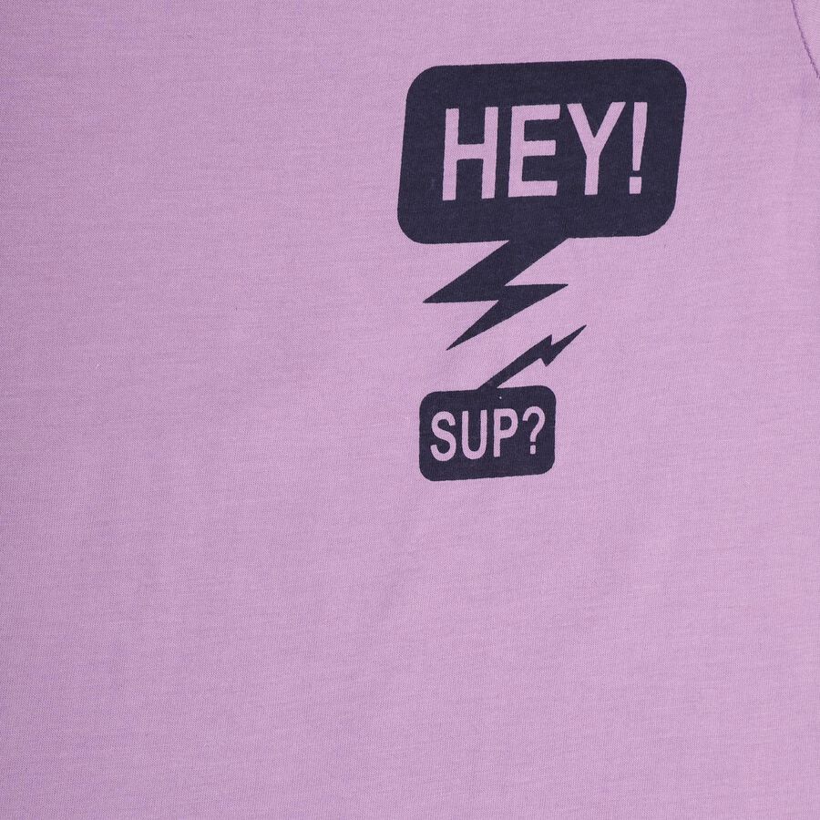 Boys' Half Sleeves T-Shirt, लाइलेक, large image number null